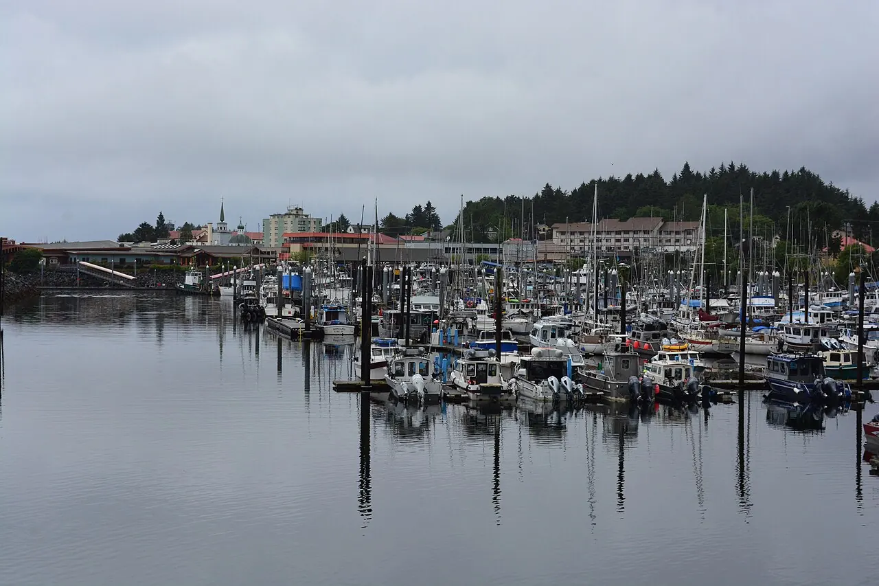 Fishing boats in Crescent Harbor, Sitka